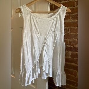 Loft Lace Trim Tulip Back Tank Top